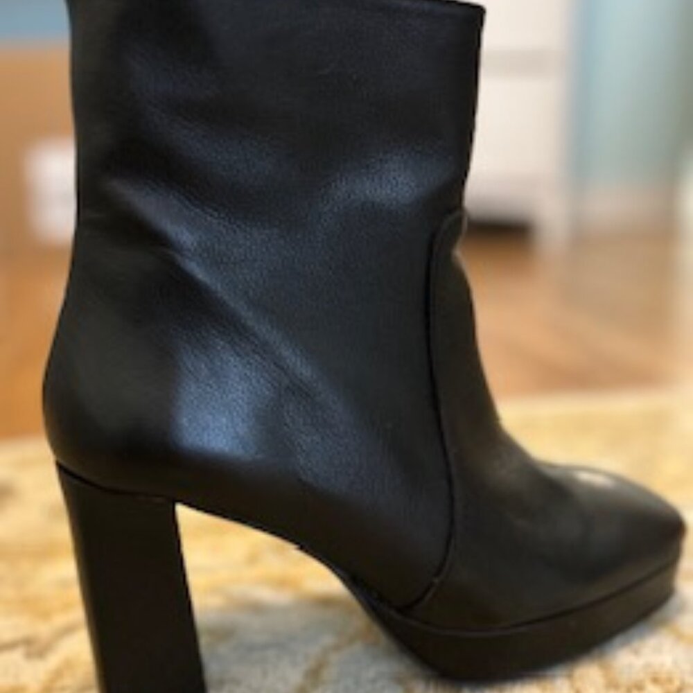Italian Designer Leather Ankle Platform Boots Size 7---Brand New! - Picture 5 of 12